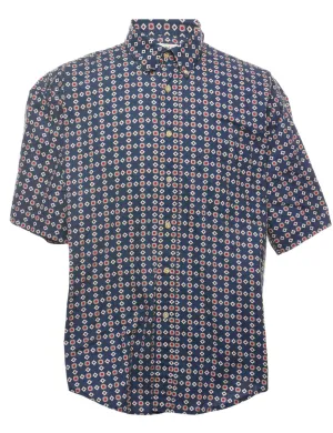 1990s Geometric Pattern Shirt - L