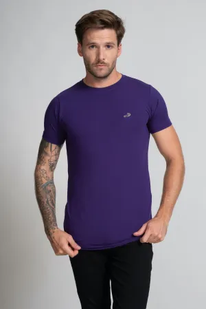 Action Fit Short sleeves-Casual Crewneck - Grape Royal