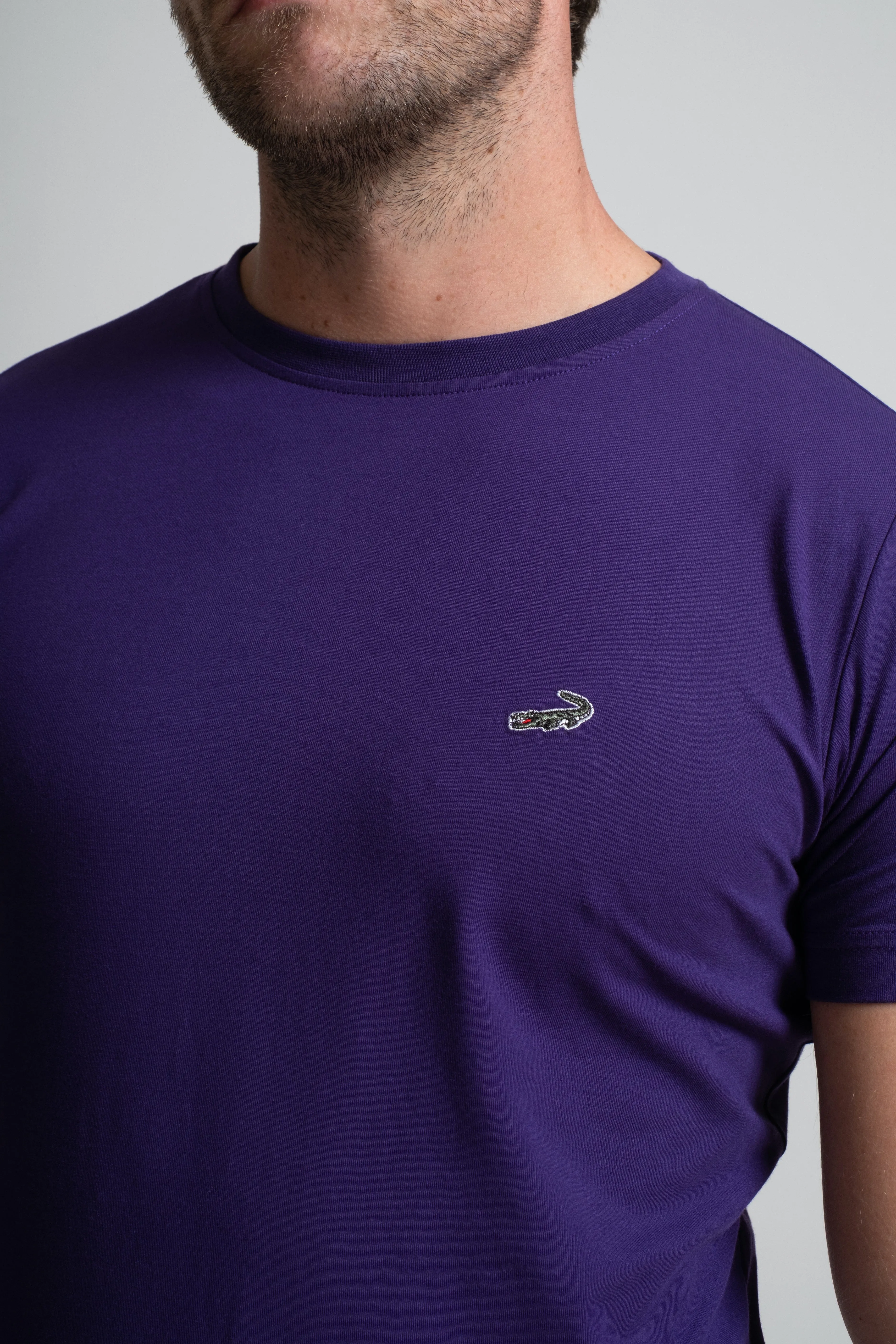 Action Fit Short sleeves-Casual Crewneck - Grape Royal