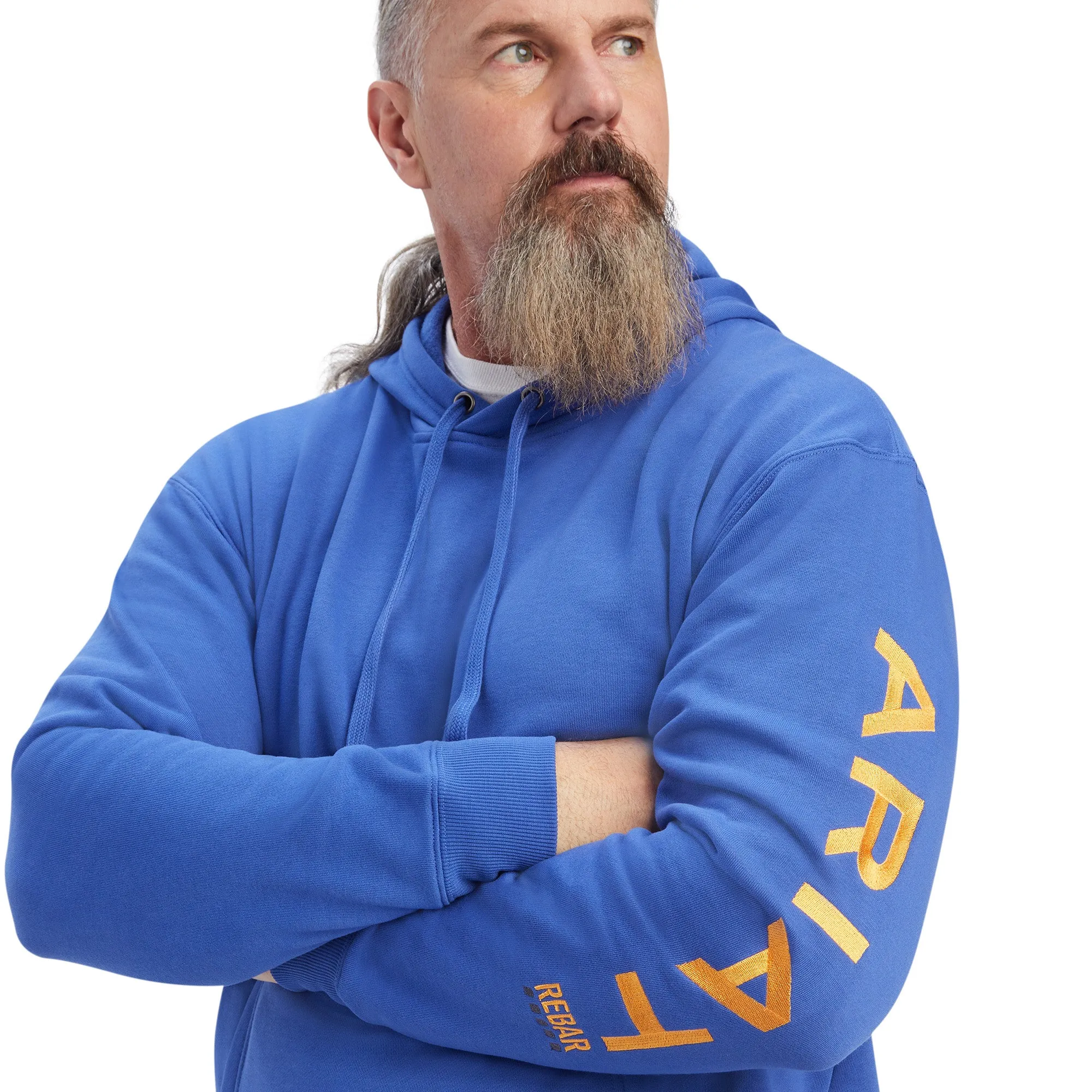 Ariat Mens Rebar Graphic Hoodie Deep Ultramarine