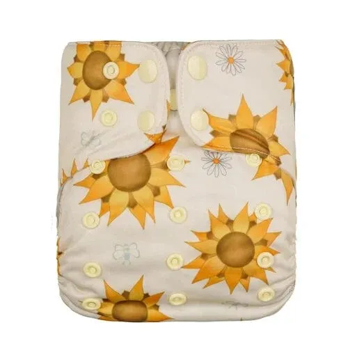 Bells Bumz All in Two Hybrid Pocket Nappy - Coffee Fibre Lining