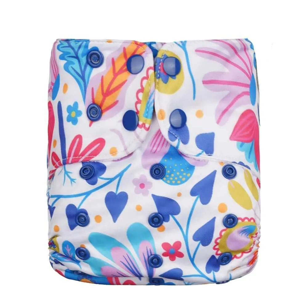 Bells Bumz All in Two Hybrid Pocket Nappy - Coffee Fibre Lining