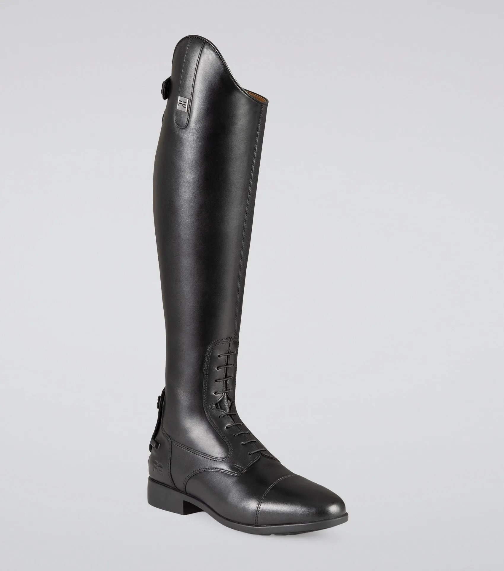 Calanthe Ladies Leather Field Tall Riding Boot Black (Wide Calf)