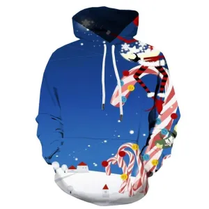 Christmas Hoodie Men Snowflake Sweatshirt Printed Party Hoody Anime Harajuku Hooded Casual