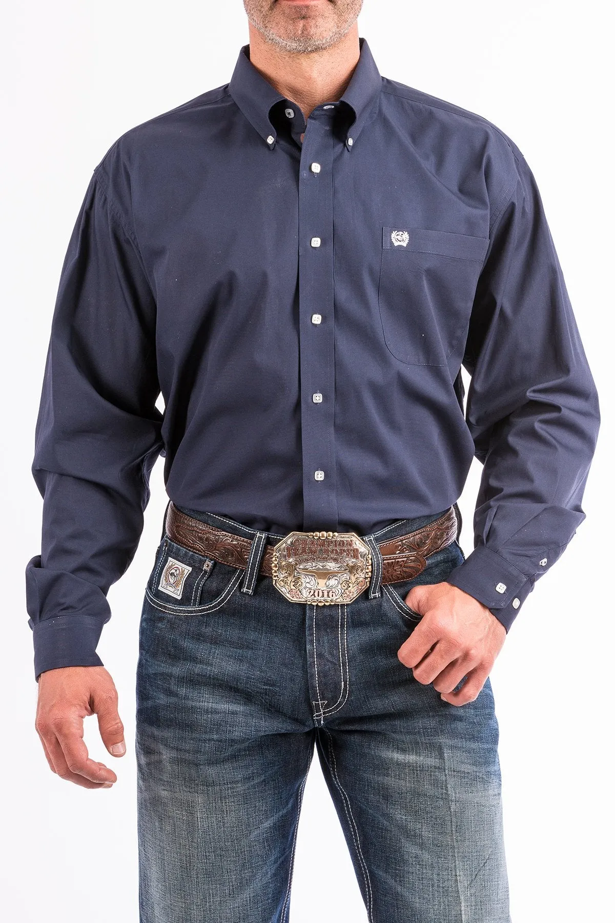 Cinch Men's Solid Navy Button Down Shirt