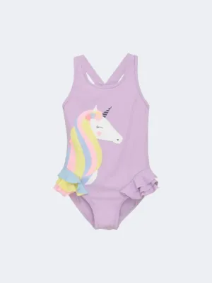 Color Kids Application Girls Beach Monokini Lavender Mist