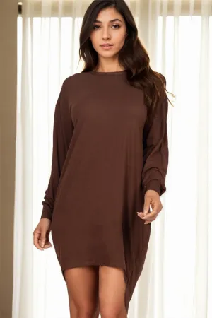 Cozy High Low Lounge oversize shirt Dress