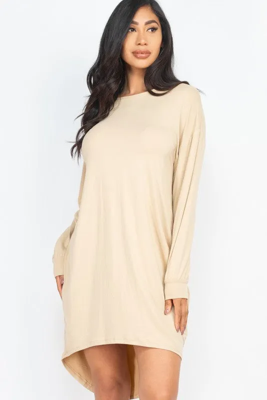 Cozy High Low Lounge oversize shirt Dress