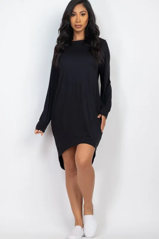 Cozy High Low Lounge oversize shirt Dress