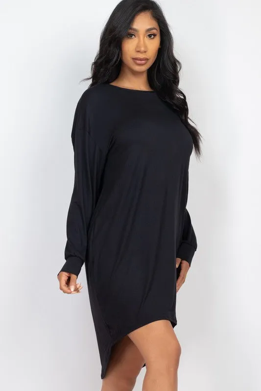 Cozy High Low Lounge oversize shirt Dress