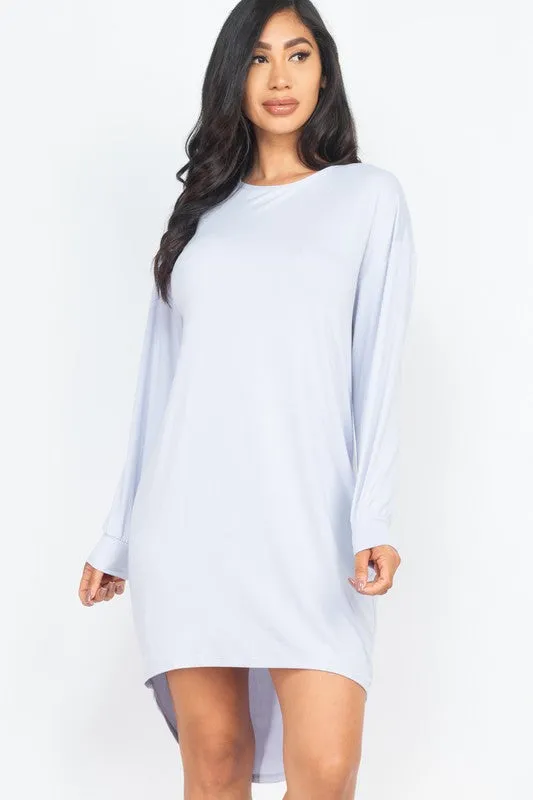 Cozy High Low Lounge oversize shirt Dress