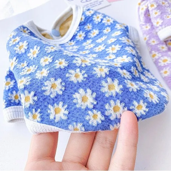 Daisy Flower Button Through Pet Cardigan Sweater