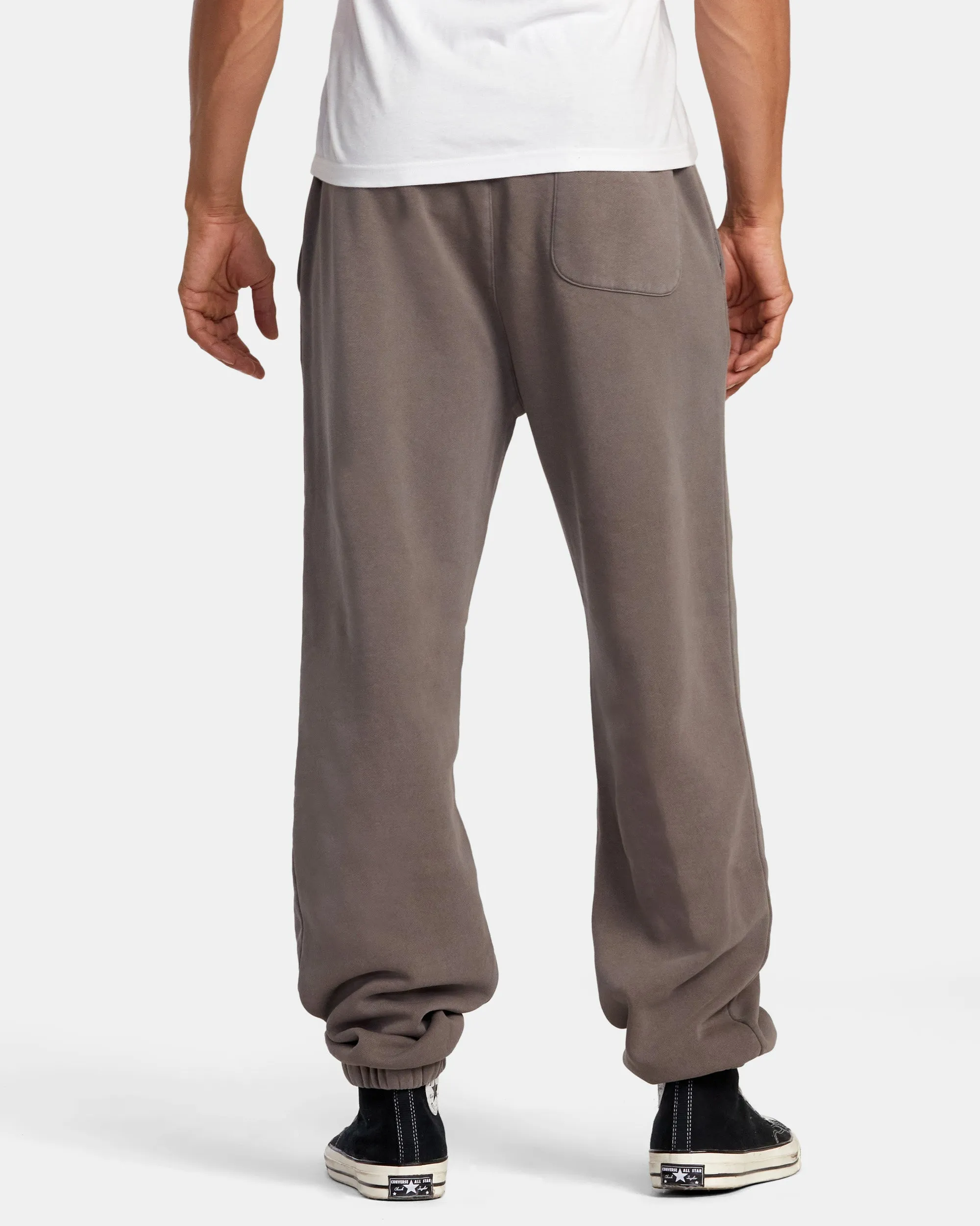 Fleece Elastic Waist Pants - Mushroom