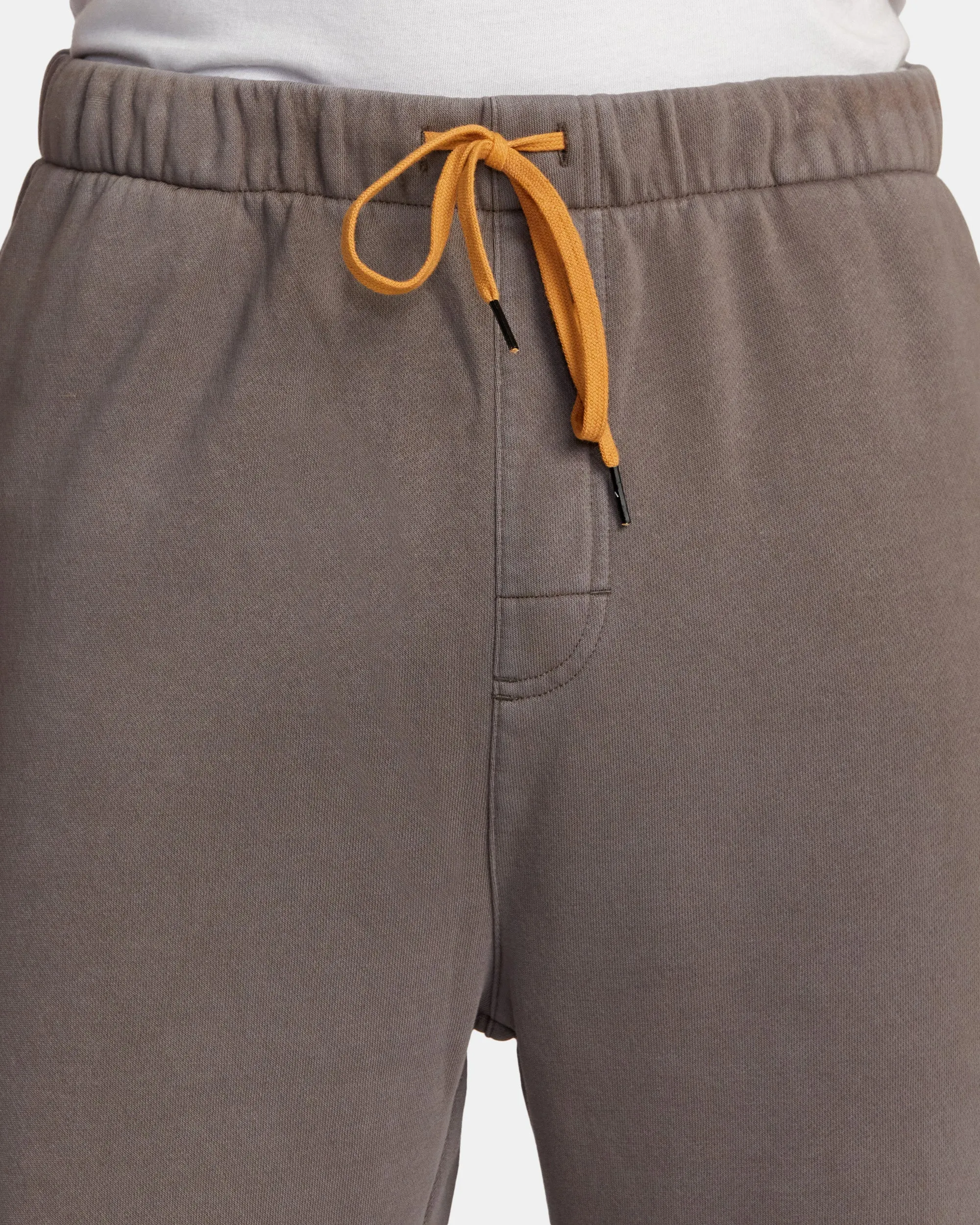 Fleece Elastic Waist Pants - Mushroom