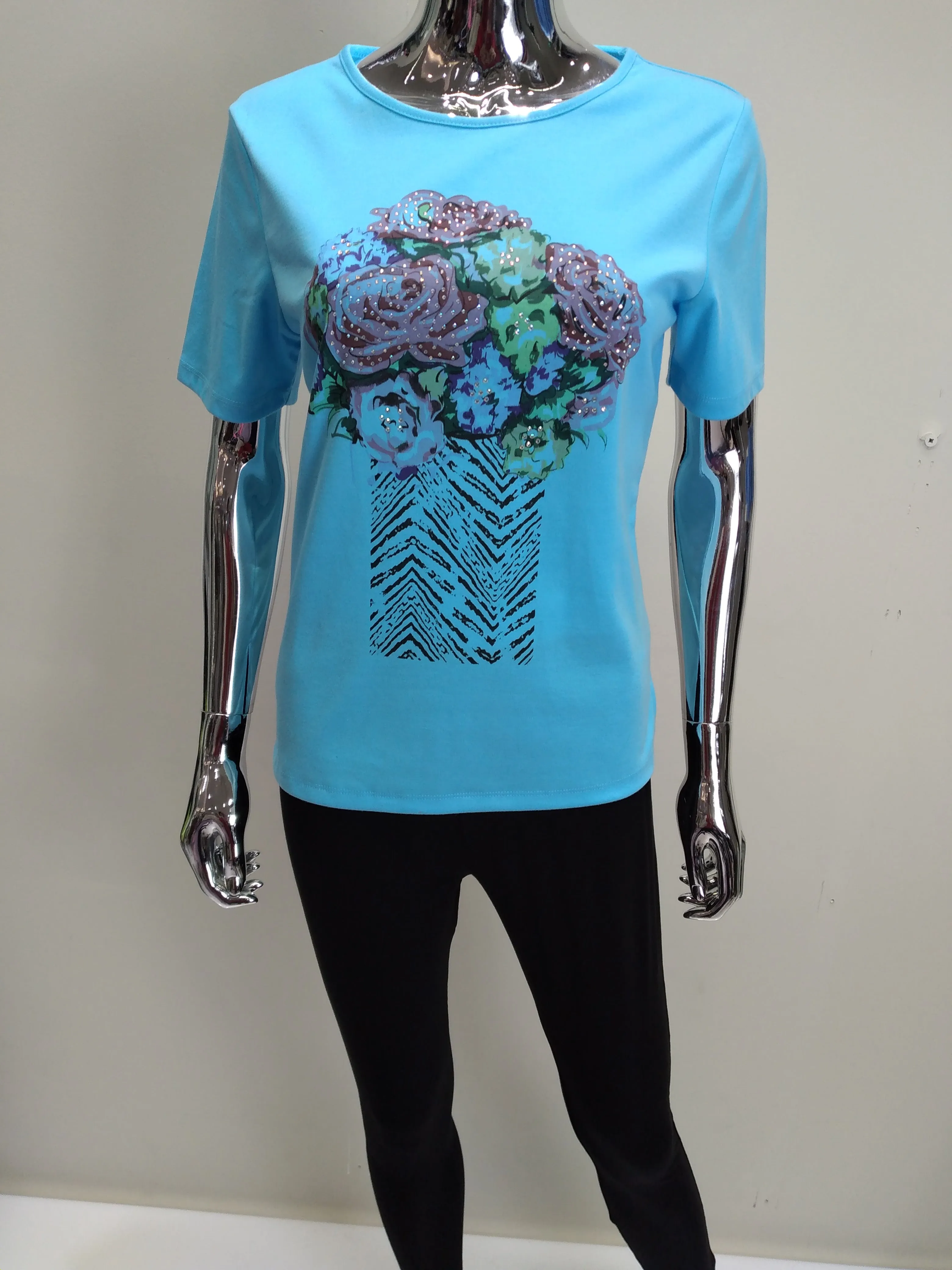 Flower Basket Printed T-shirt