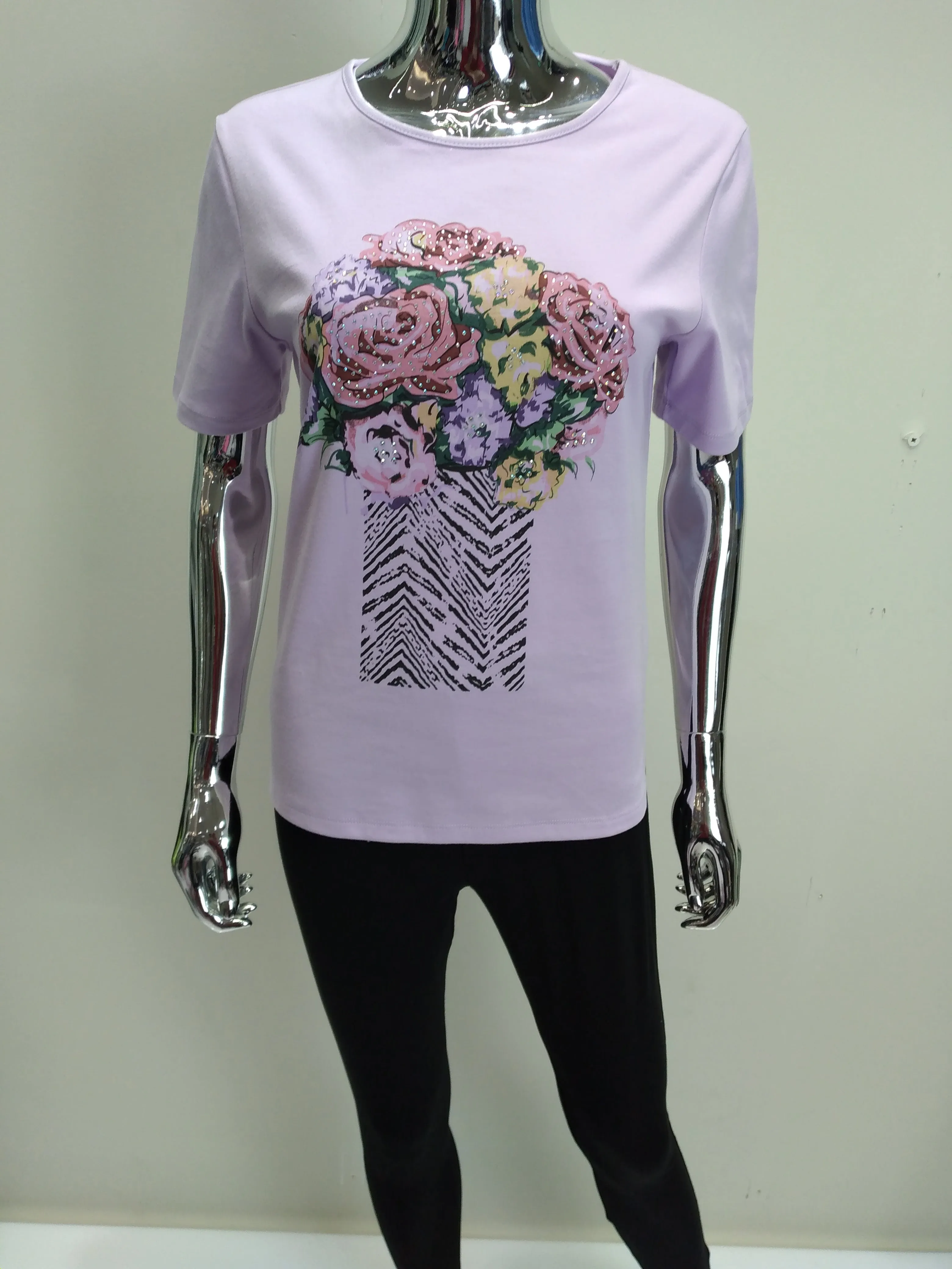 Flower Basket Printed T-shirt