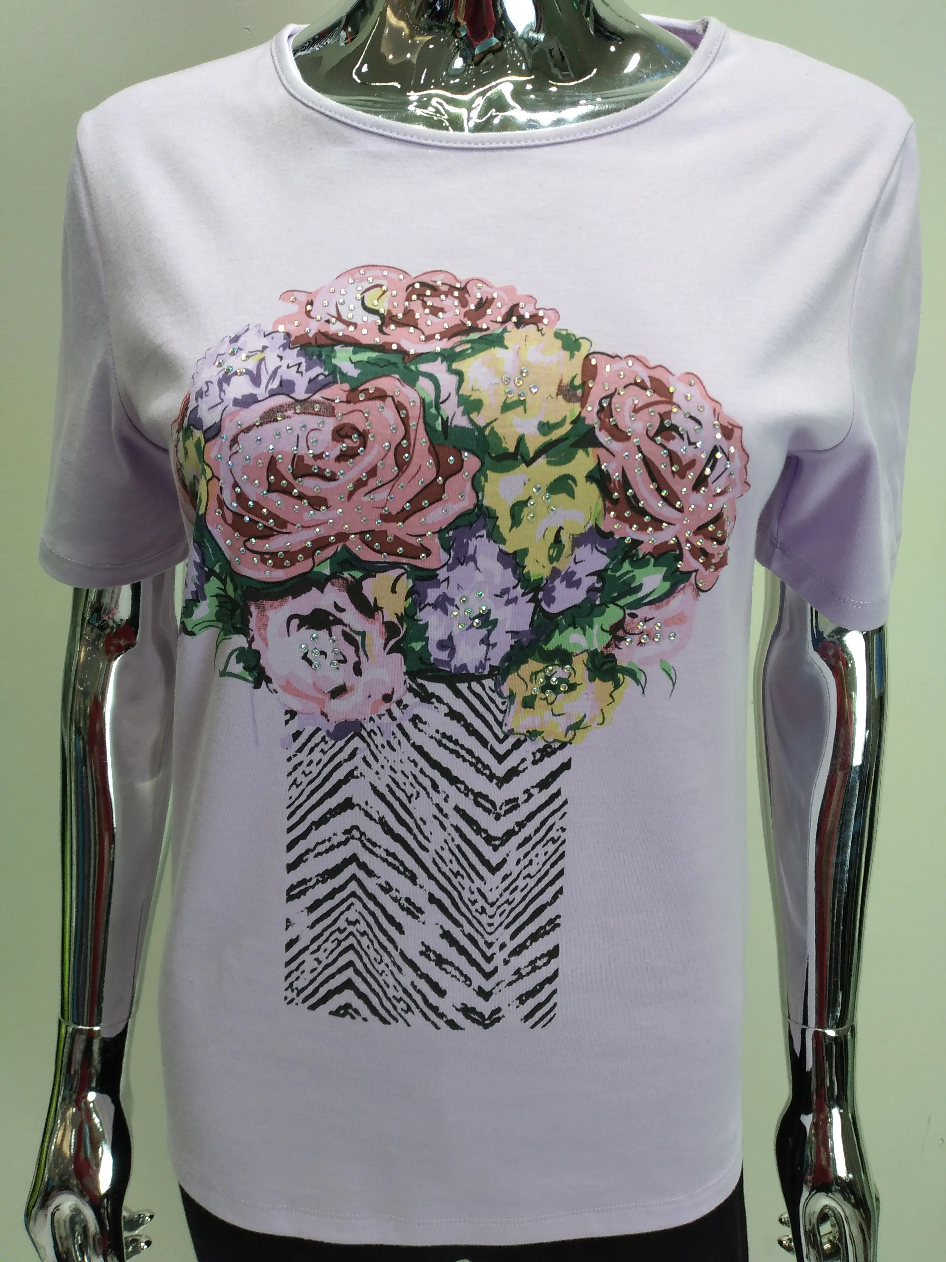 Flower Basket Printed T-shirt