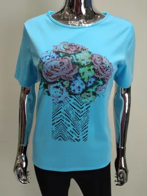 Flower Basket Printed T-shirt