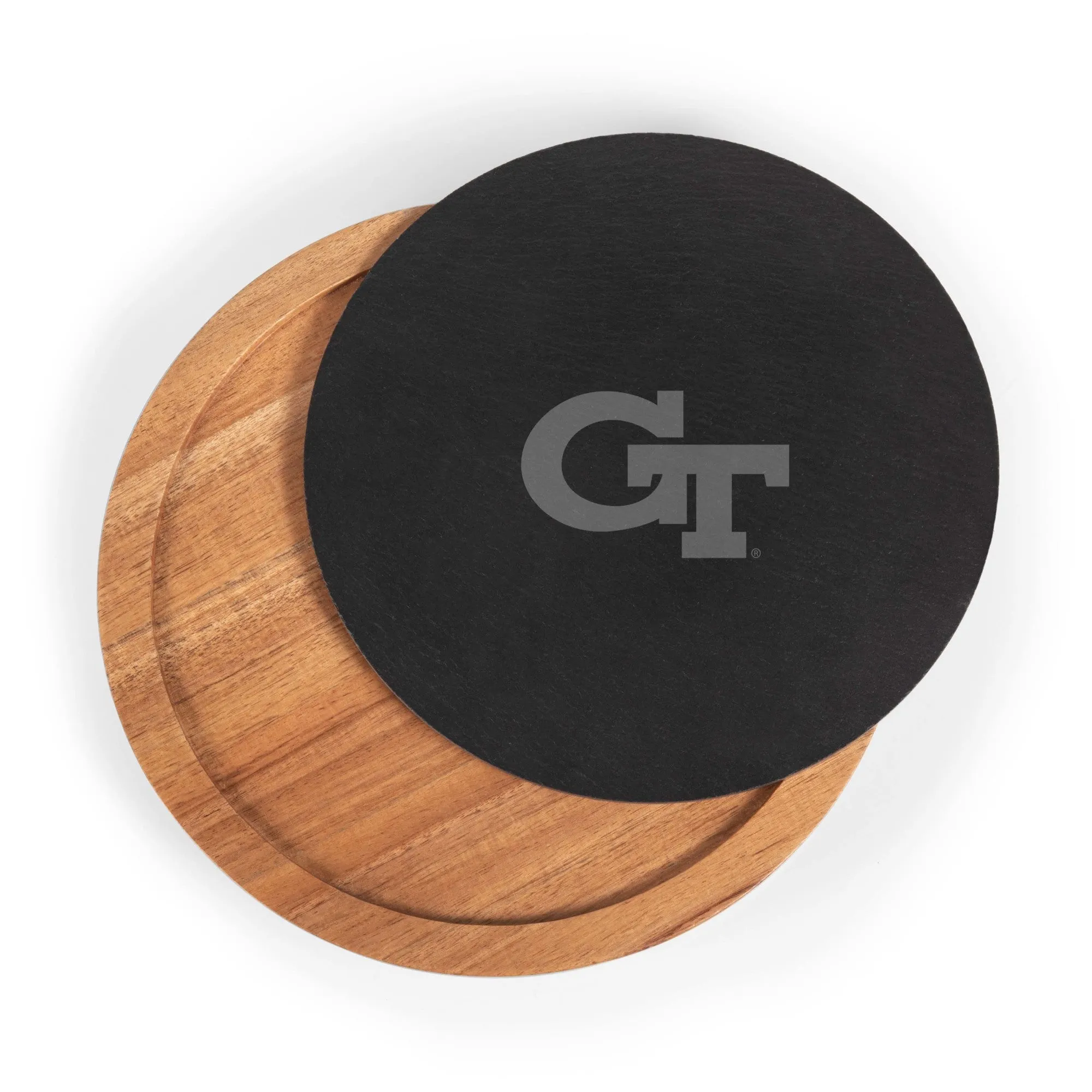 Georgia Tech Yellow Jackets - Insignia Acacia and Slate Serving Board with Cheese Tools