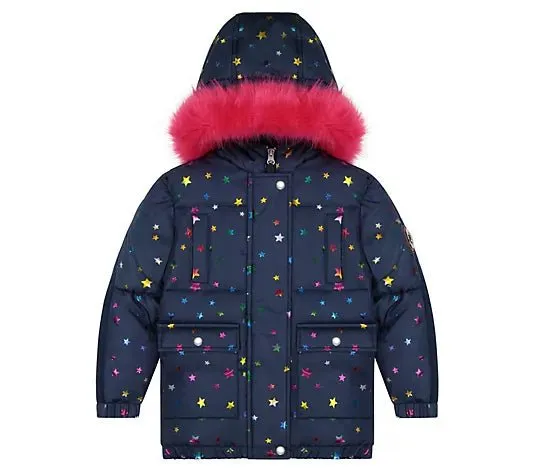 Girls Star Sprinkled Nordic Coat