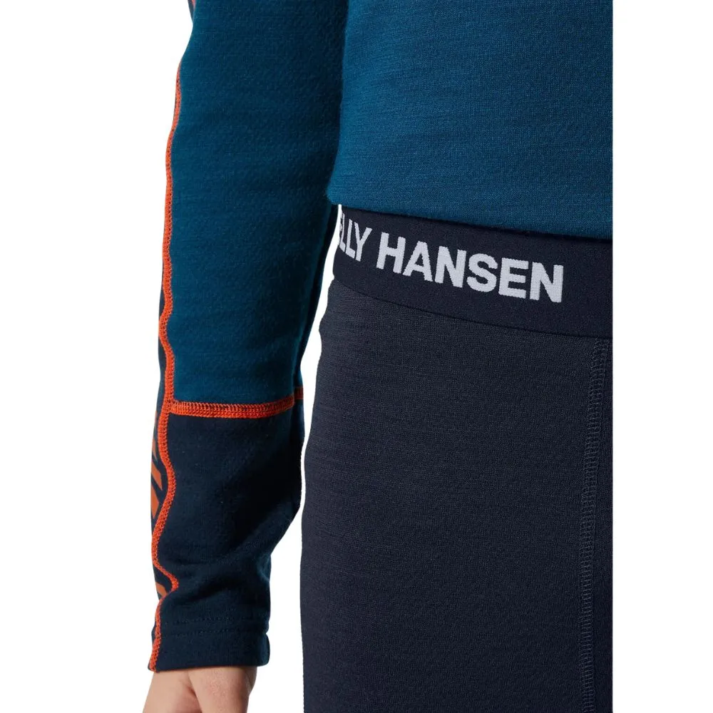 Helly Hansen Junior LIFA Merino Midweight Base Layer Set - Deep Dive Blue