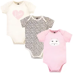 Hudson Baby Cotton Bodysuits, Kitty