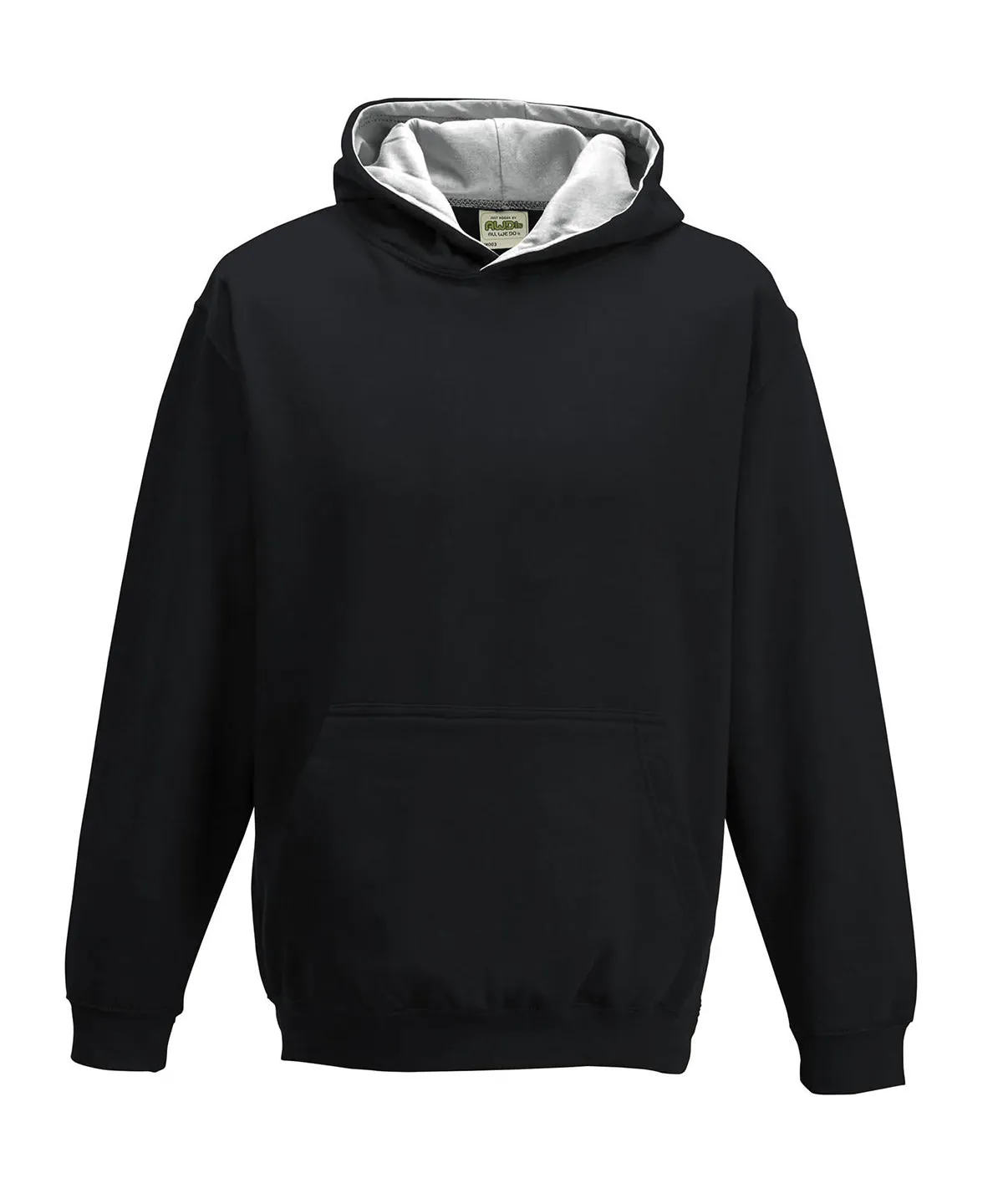 Kids varsity hoodie | Jet Black/Heather Grey