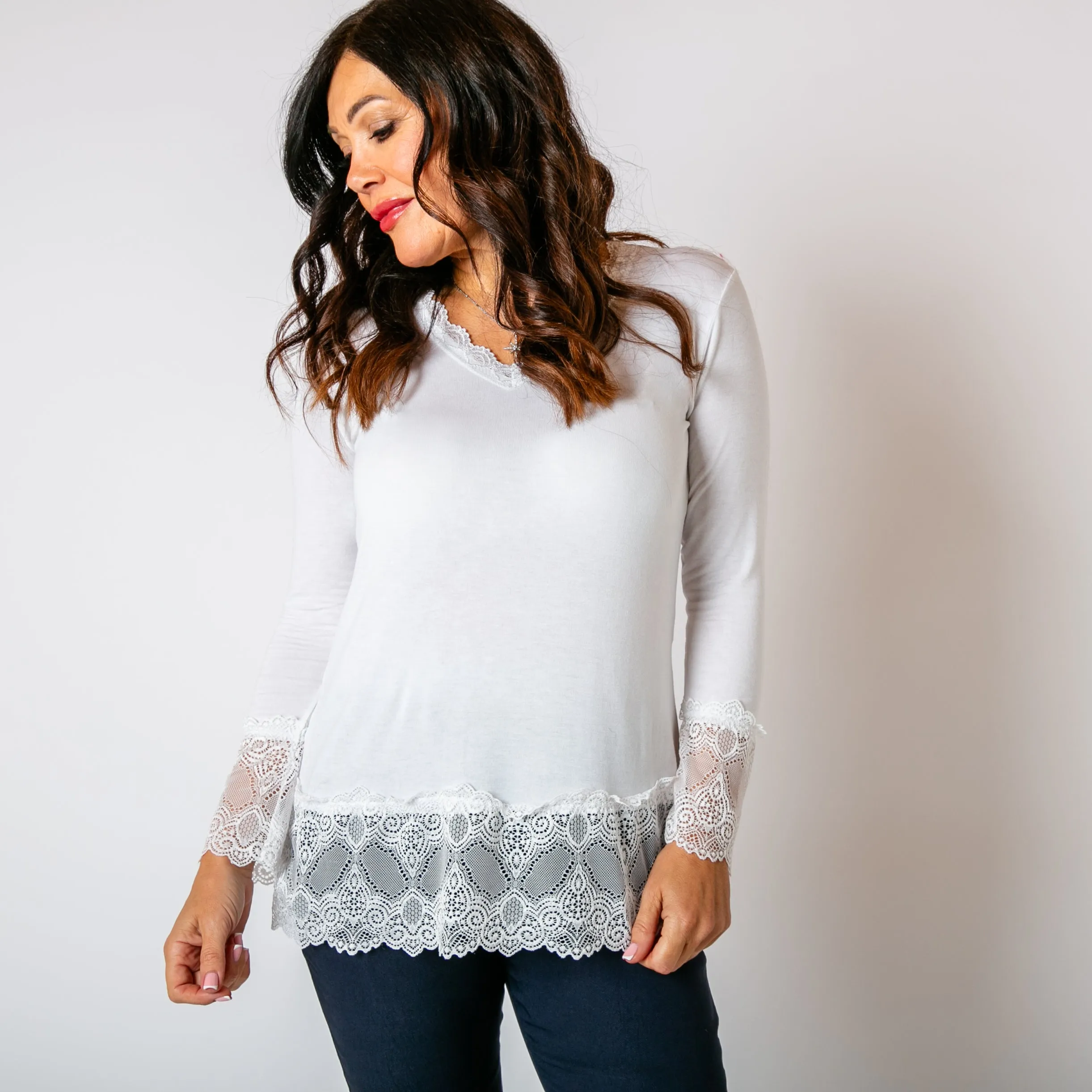 Lace Trim Top