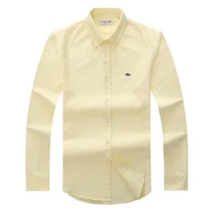 Lacoste Custom Fits Long sleeve Yellow Shirts