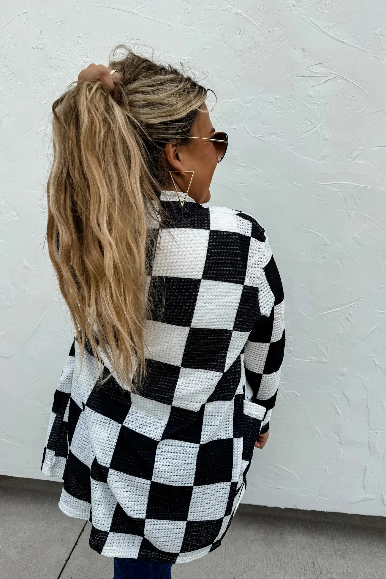 Lola Black/White Checkered Cardigan