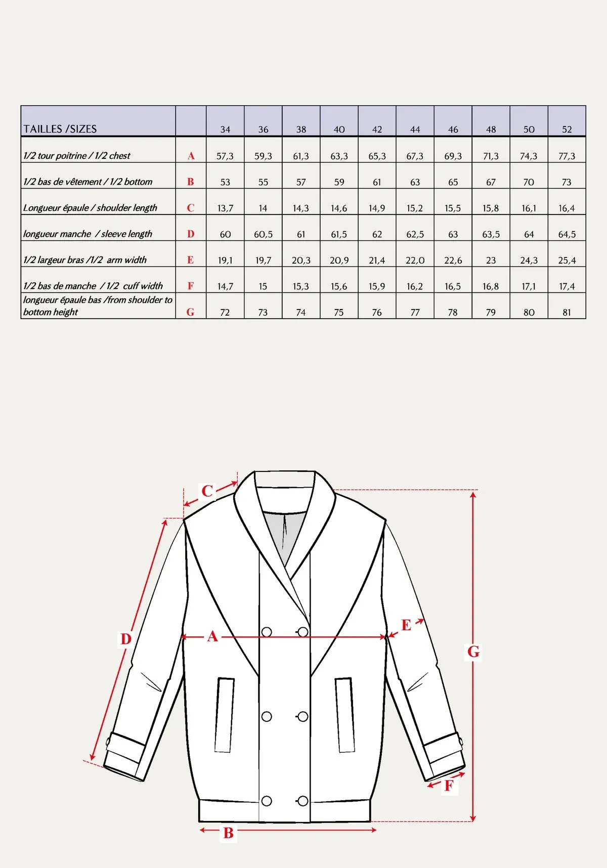 MAISON FAUVE • Cliff Coat Sewing Pattern • NEW