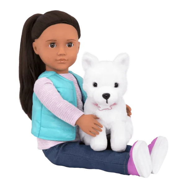 Our Generation 18Inch(45cm) Professional Doll Cassie The Dog Trainer With Pet Dog