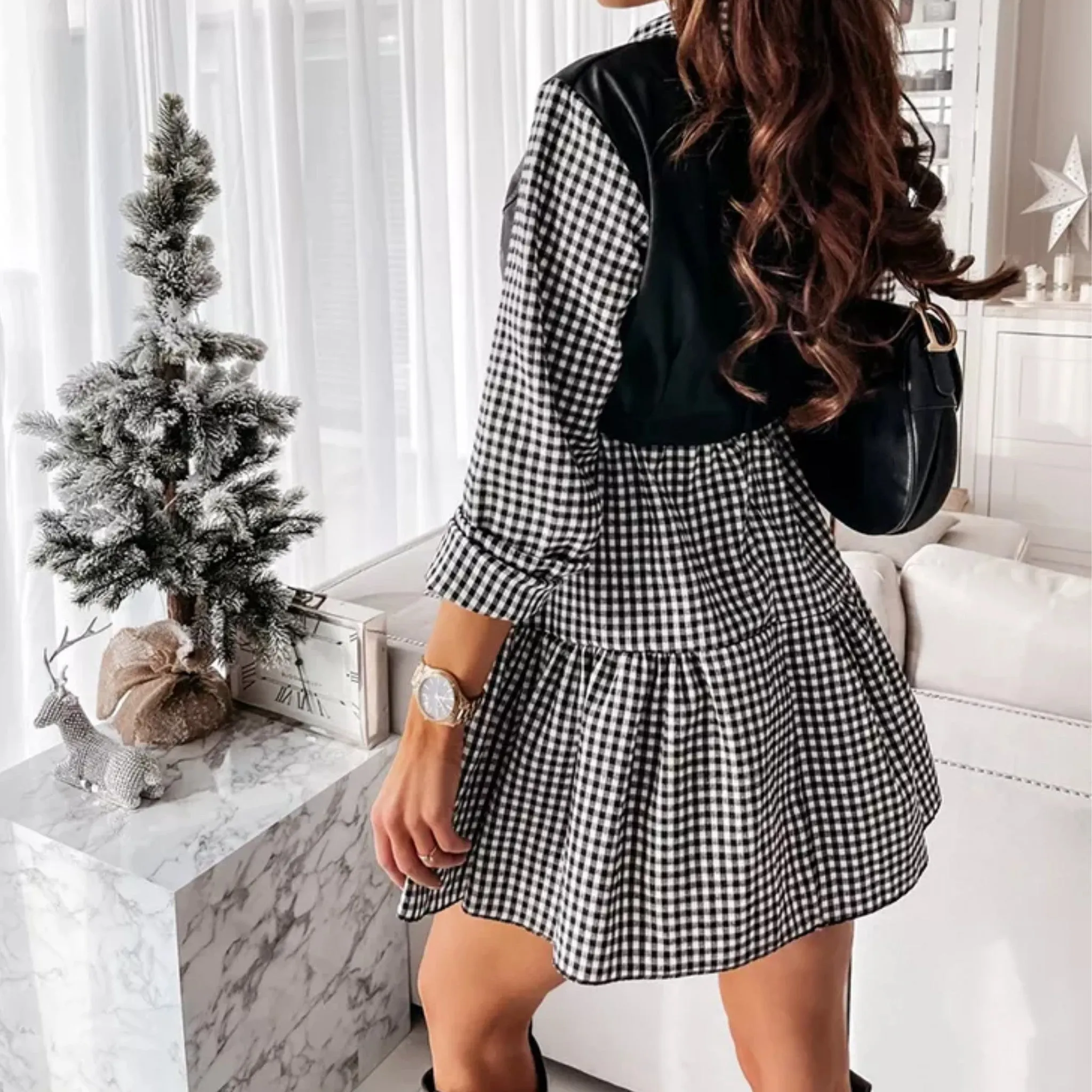 Patchwork Shirt Dress