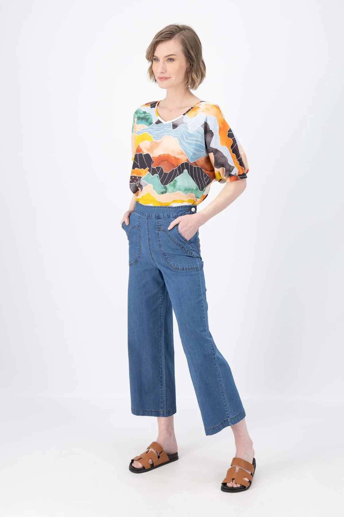 Peggy Ligera Pants Light Wash in Summer Denim