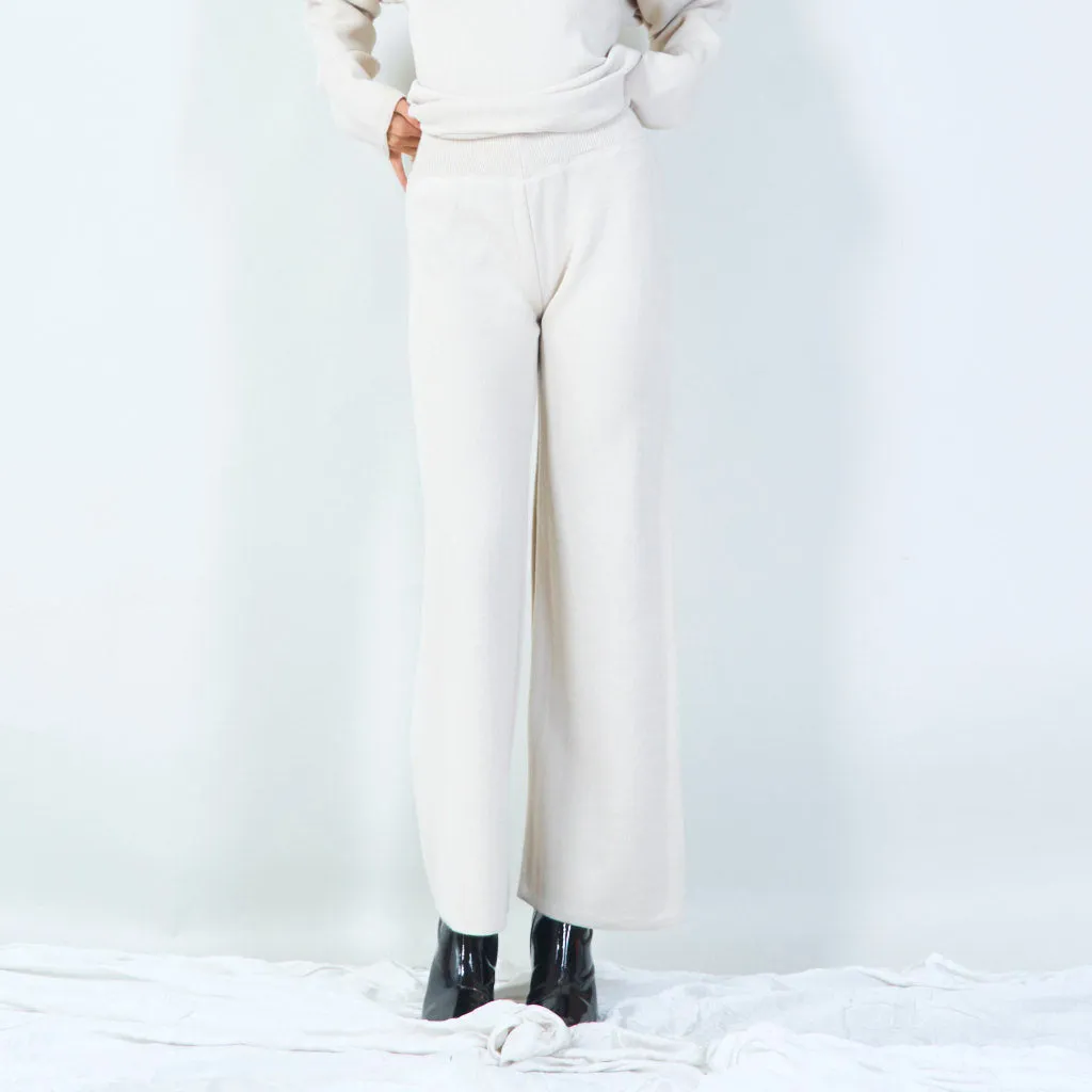 Relaxed knit sweater and pants set wholesale