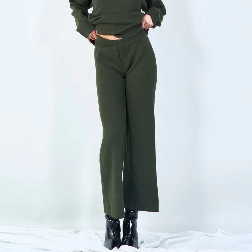 Relaxed knit sweater and pants set wholesale