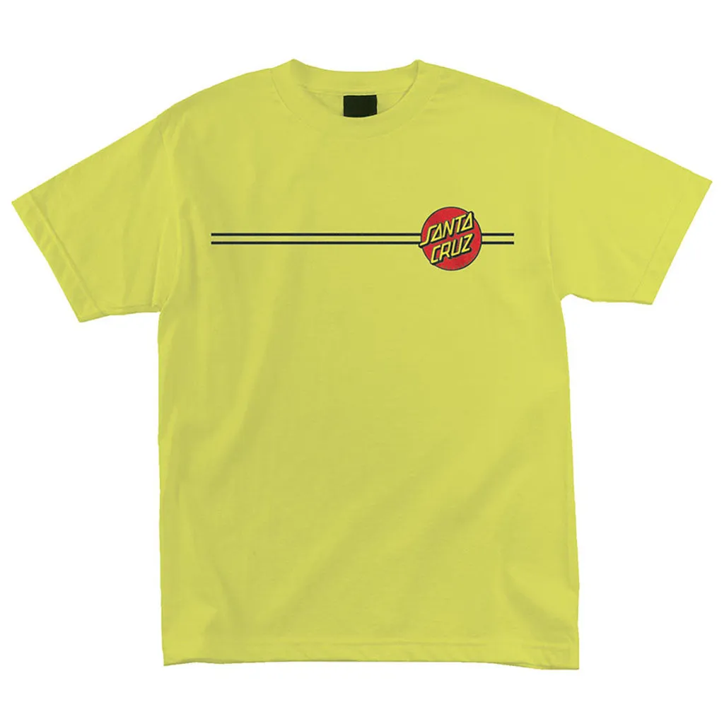 Santa Cruz Classic Dot Chest S/S Tee - Neon Yellow