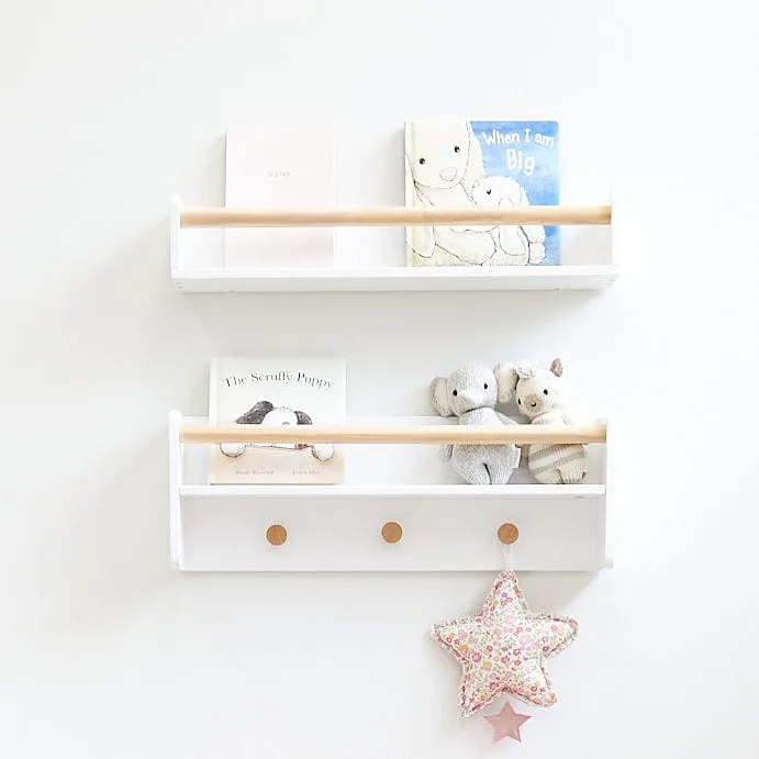 TULLY Wall Mounted Shelf with Hooks