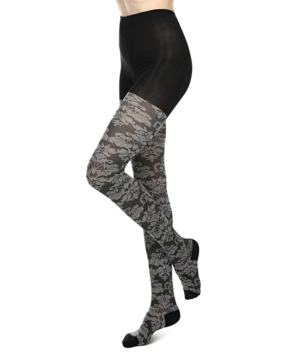 Women's Floral Paisley Patterned Sweater Tights