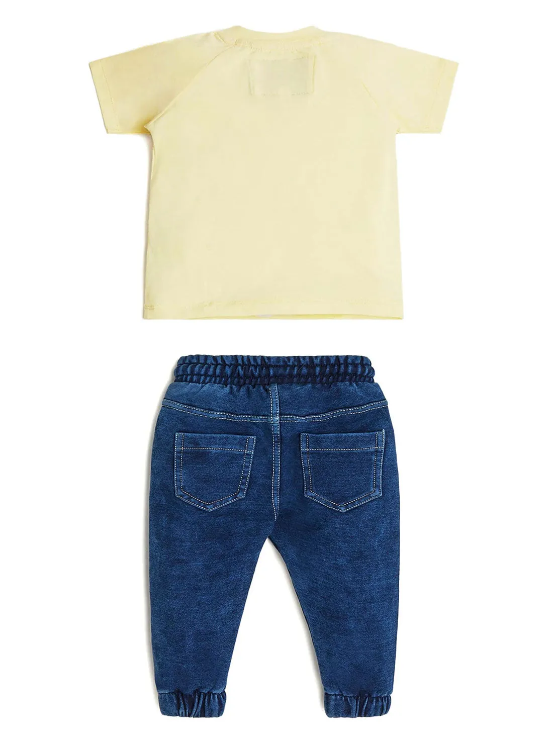 Yellow Bear Logo T-Shirt And Pants 2-Piece Set (0-12m)